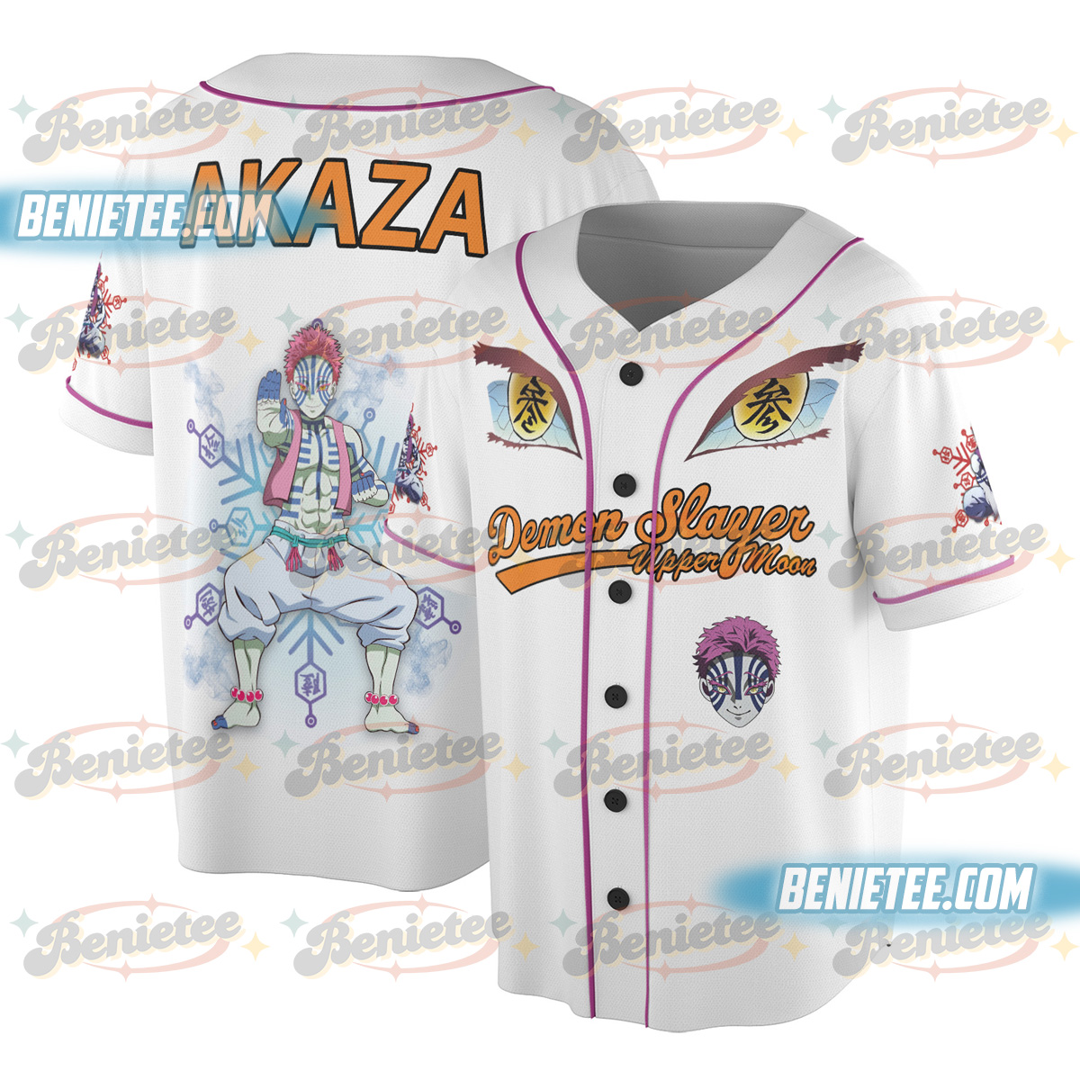 Akaza- Upper Moon Demon Slayer Jersey - Image 4