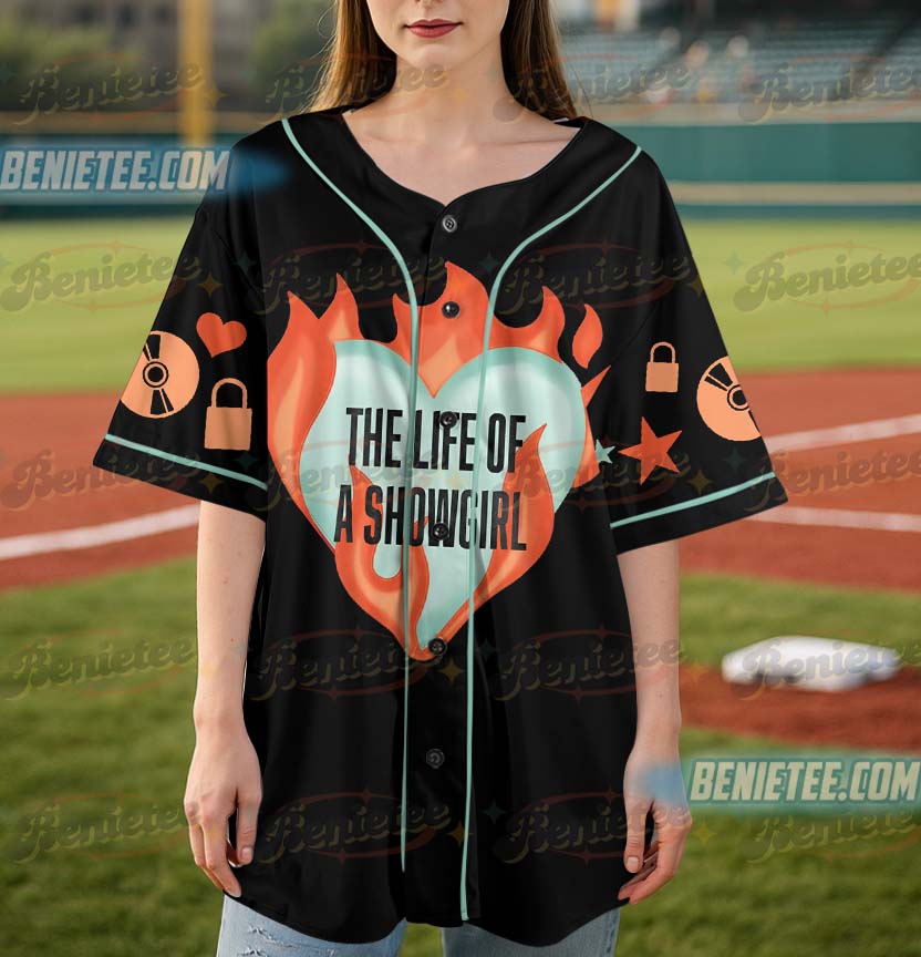THE ORIGINAL Heart on Fire Jersey, Show Girl Baseball Jersey - Image 4