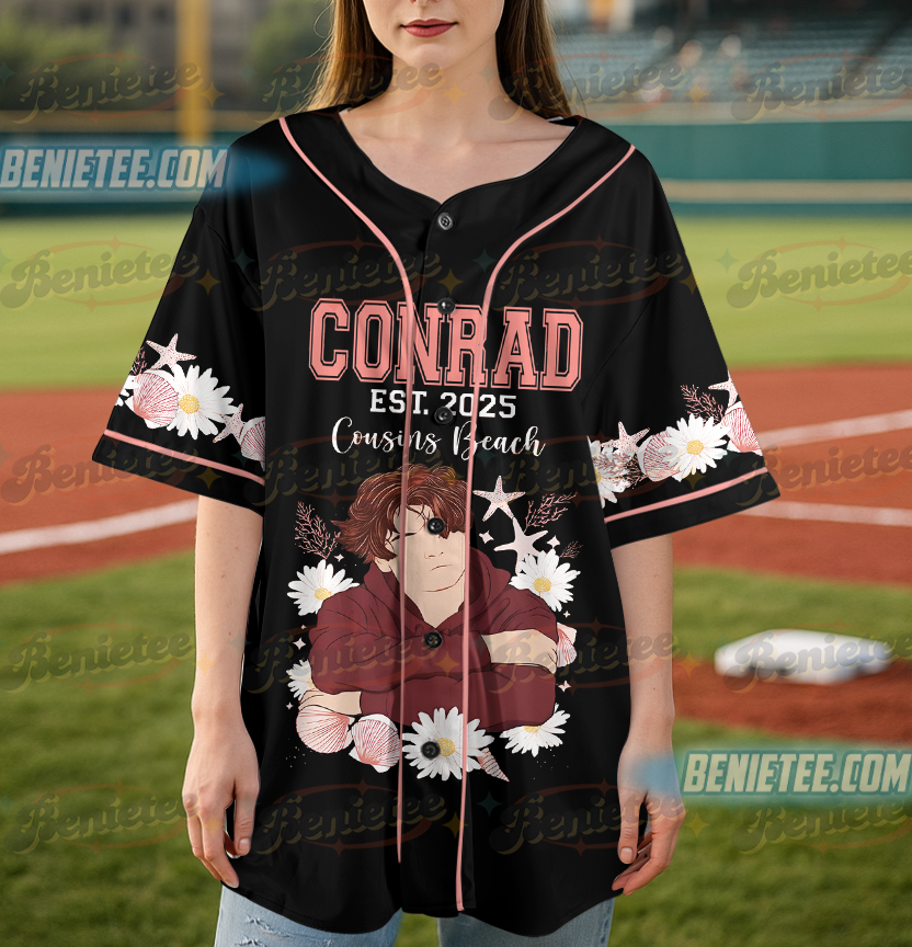 Team Conrad The Summer I Turned Pretty Movie Baseball Jersey, Conrad Fisher Jersey, Retro Conrad Fisher - Image 5