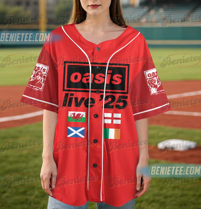 Oasis Reunion Concert 2025 Oasis 2025 Tour Baseball Jersey - Image 5