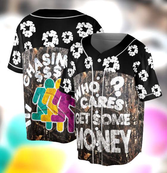 Who Cares Get Some Money Baseball Jersey, Funny Brand Jersey