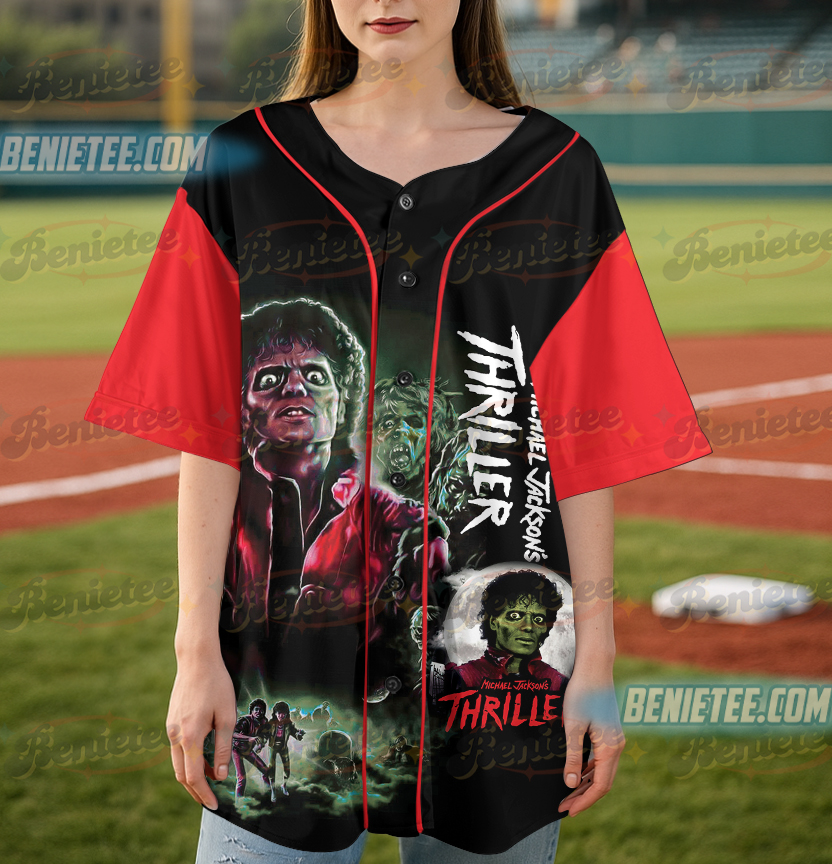 Michael Jackson Thriller Can Not Resist The Evil Baseball Jersey - Image 4