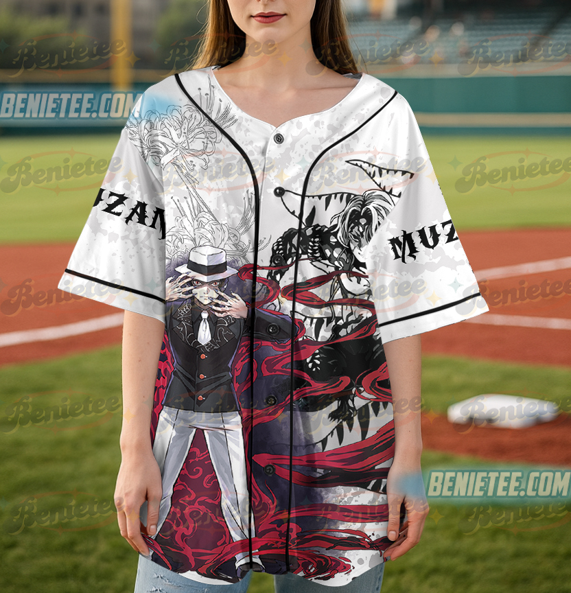 Muzan Kibutsuji Baseball Jersey, Demon Slayer - Image 5