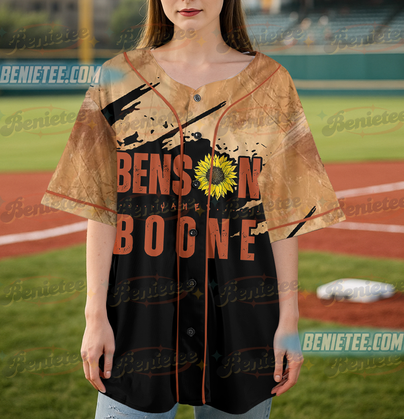 Vintage Benson Boone Baseball Jersey, Benson Boone Merch, Benson Boone Concert Shirt, America Heart Tour Jersey - Image 5