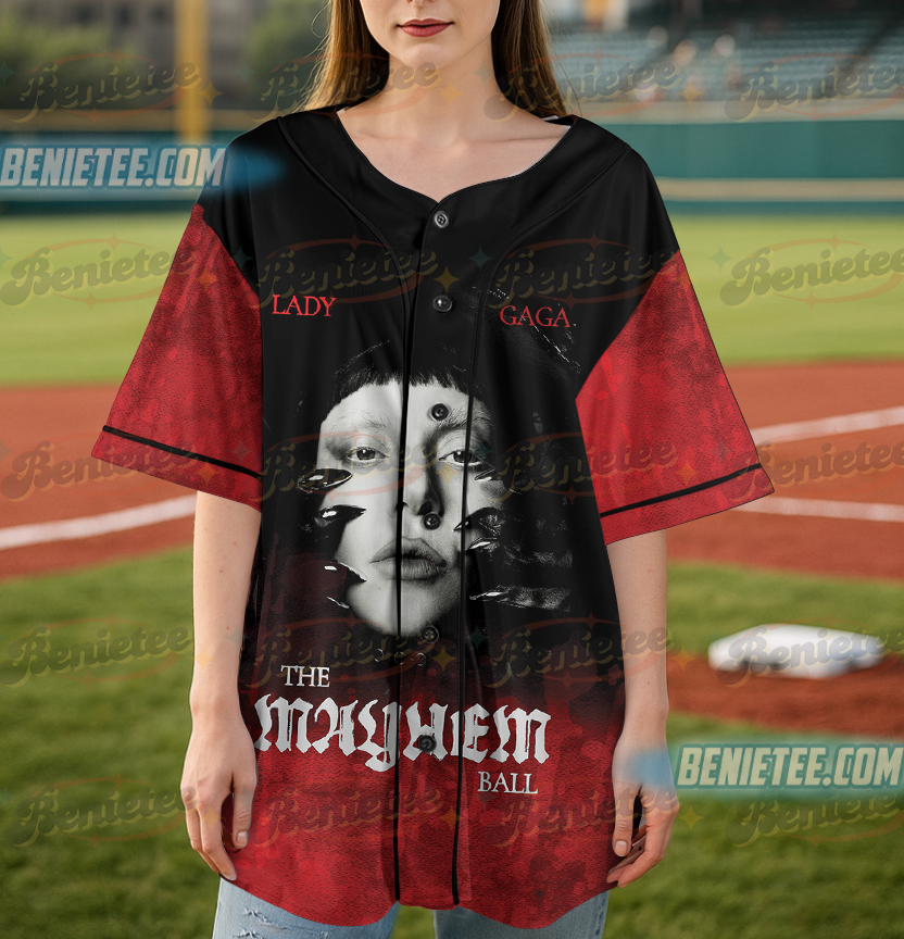 Lady Gaga The Mayhem Ball Tour 2025 Baseball Jersey, Lady Gaga Jersey - Image 4