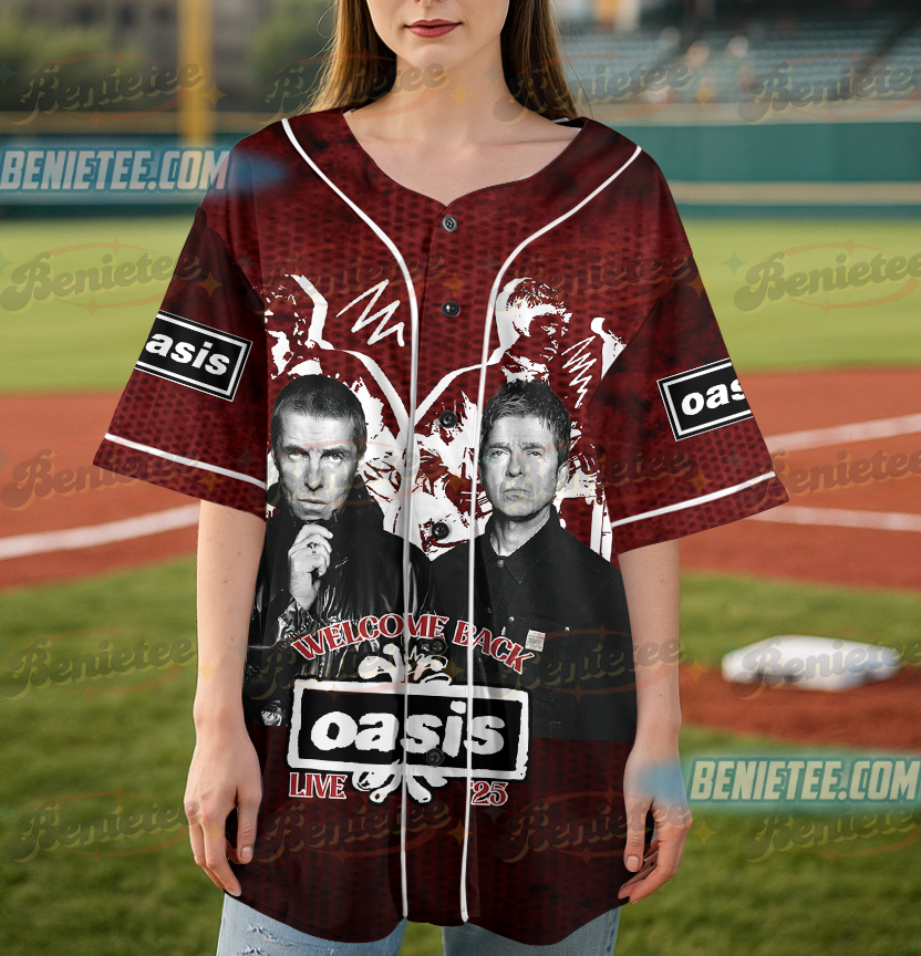 Live 2025 OASIS Comeback Memories Baseball Jersey - Image 4