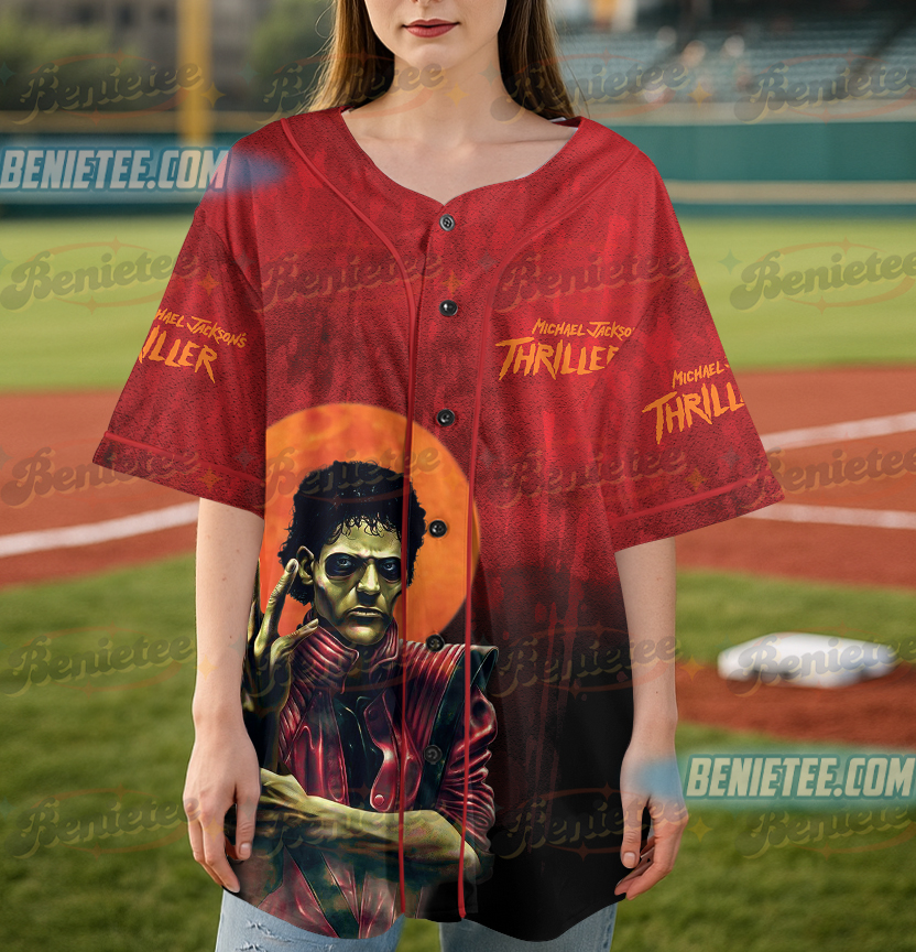 Michael Jackson Darkness Falls Across The Land Baseball Jersey - Image 5