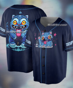Kpop Derpy The Tiger Jersey, Demon Hunters Baseball Jersey, Kpop Demon Merch, The Tiger and The BirdShirt