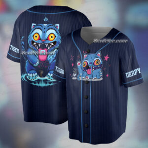 Kpop Derpy The Tiger Jersey, Demon Hunters Baseball Jersey, Kpop Demon Merch, The Tiger and The BirdShirt