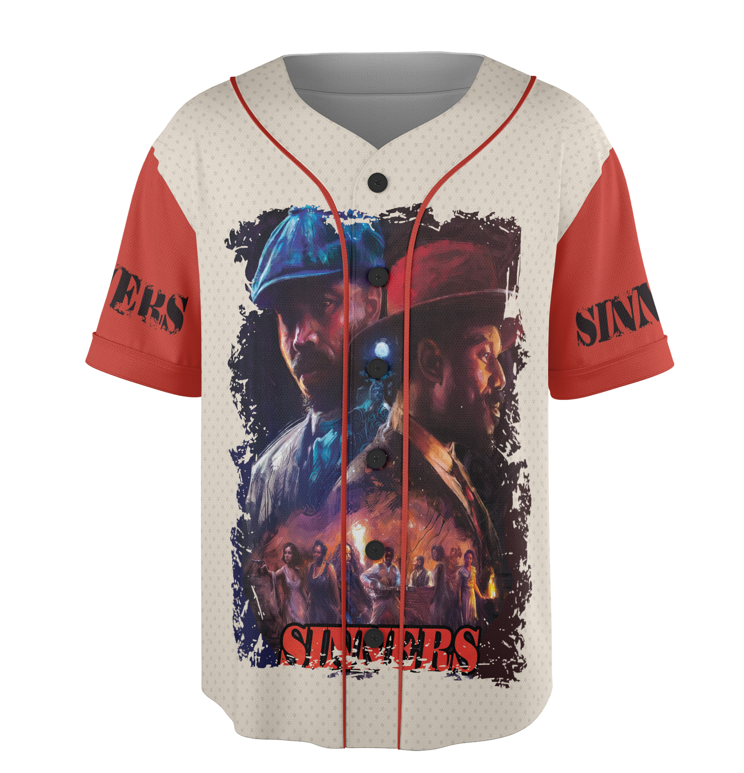 Sinner Movie Jersey, Aesthetic Sinners Horror Movie Vintage Graphic Unisex Heavy Cotton Jersey - Image 3