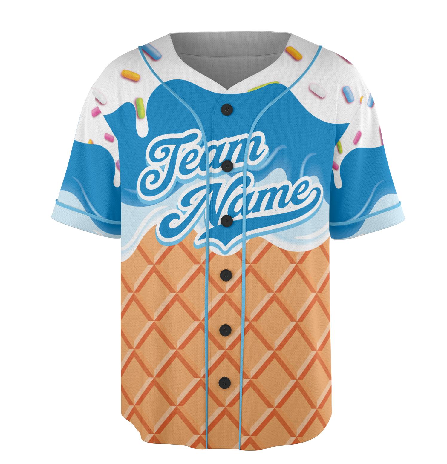 Personalized Ice Cream Drip Baseball Jersey For Boys, Ice Cream Drip Shirt, Baseball Ice Cream Drip, Baseball Jersey - Image 4