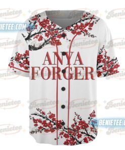 Alternative view of Anya Forger Cherry Blossom Spy X Family Dream Baseball Jersey