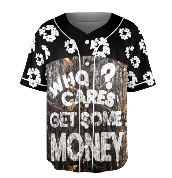 Who Cares Get Some Money Baseball Jersey, Funny Brand Jersey - Image 4