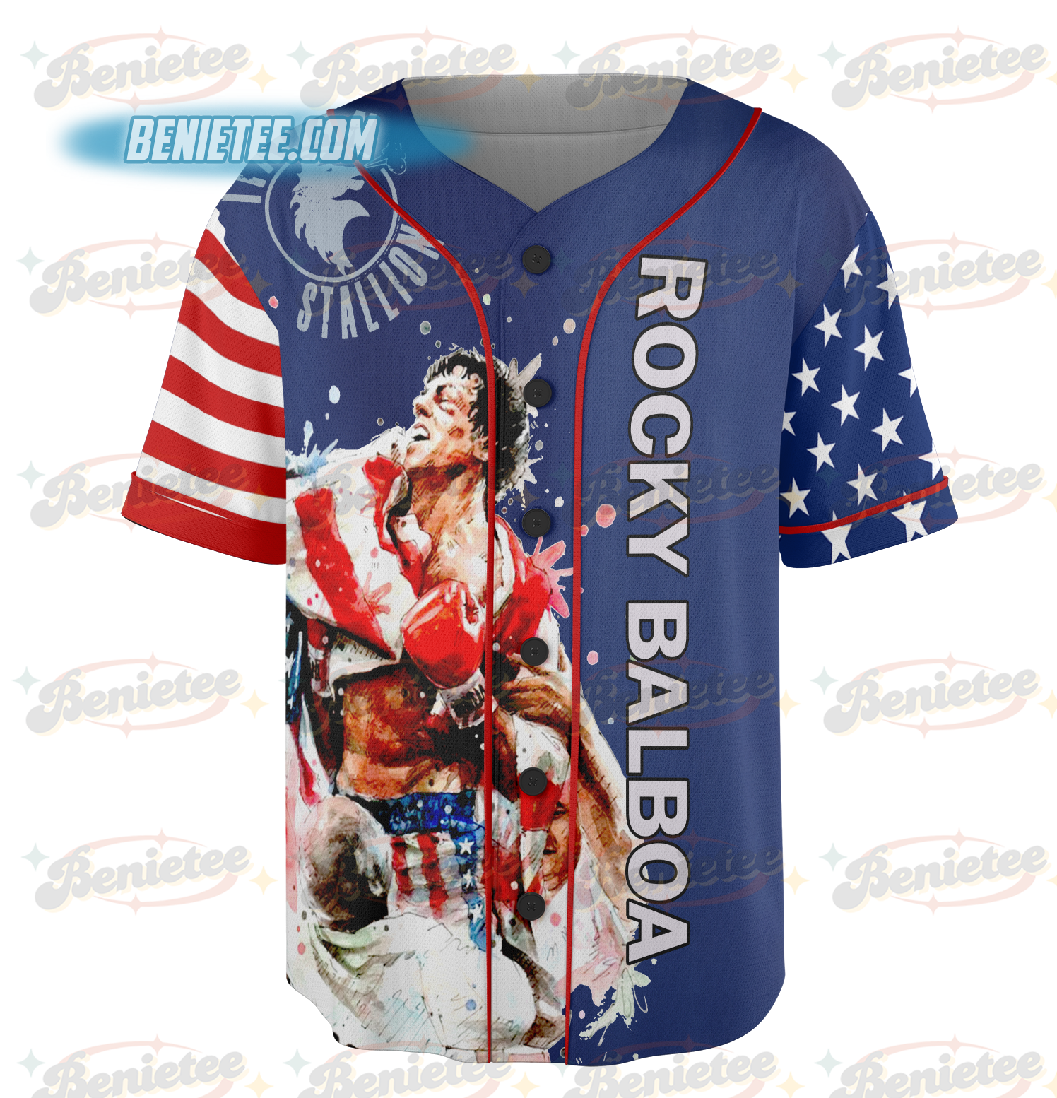 Rocky Balboa Go The Distance Personalized Baseball Jersey - Image 5
