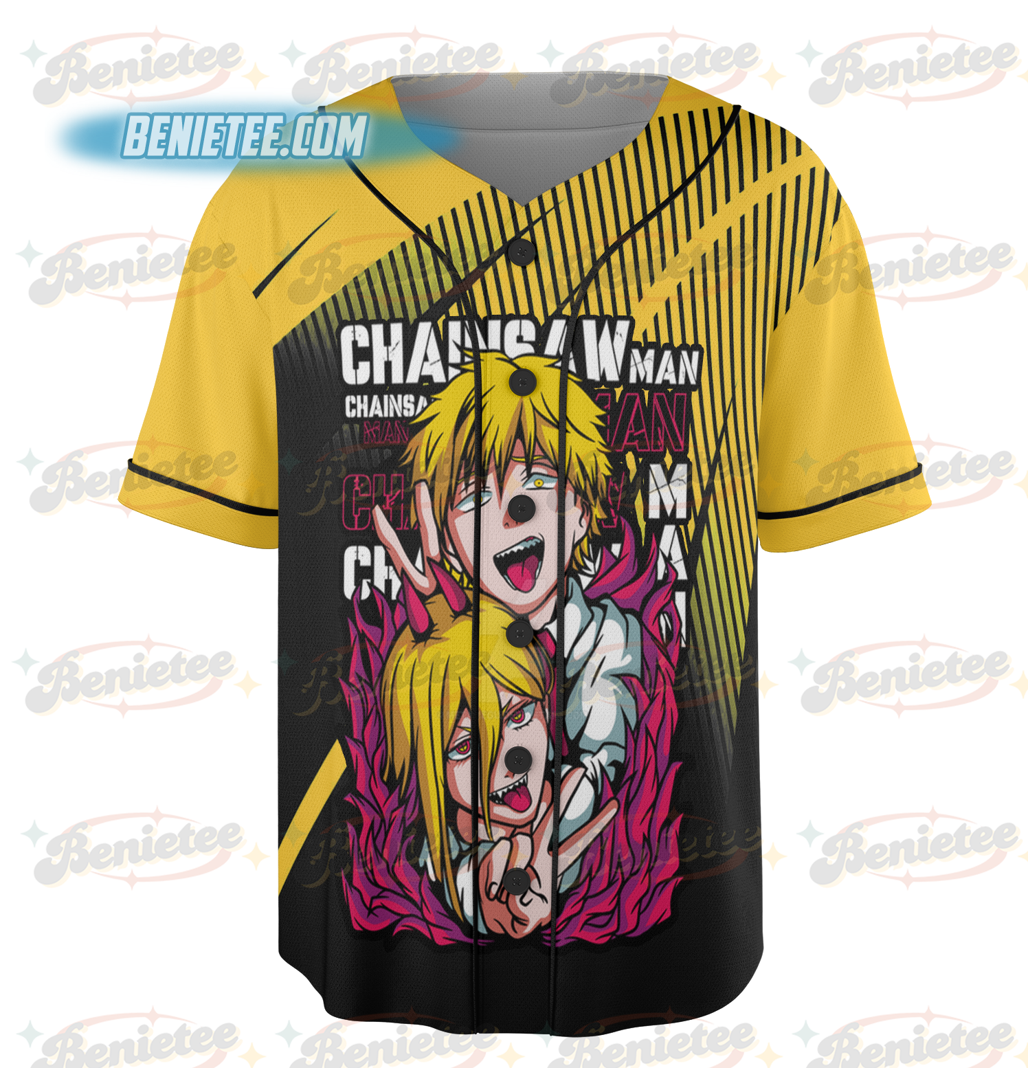 Nayuta Baseball Jersey Chainsaw Man Denji Makima Denji Anime Manga Jersey All Size - Image 3