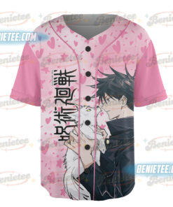 Alternative view of Jujutsu Kaisen Cosplay Men Women Spring Baseball Jersey