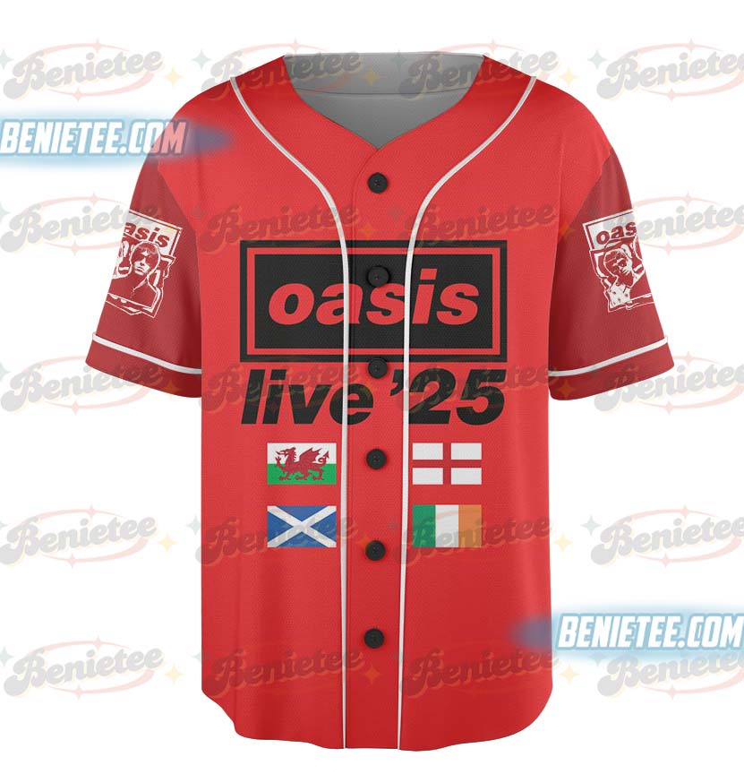 Oasis Reunion Concert 2025 Oasis 2025 Tour Baseball Jersey - Image 2