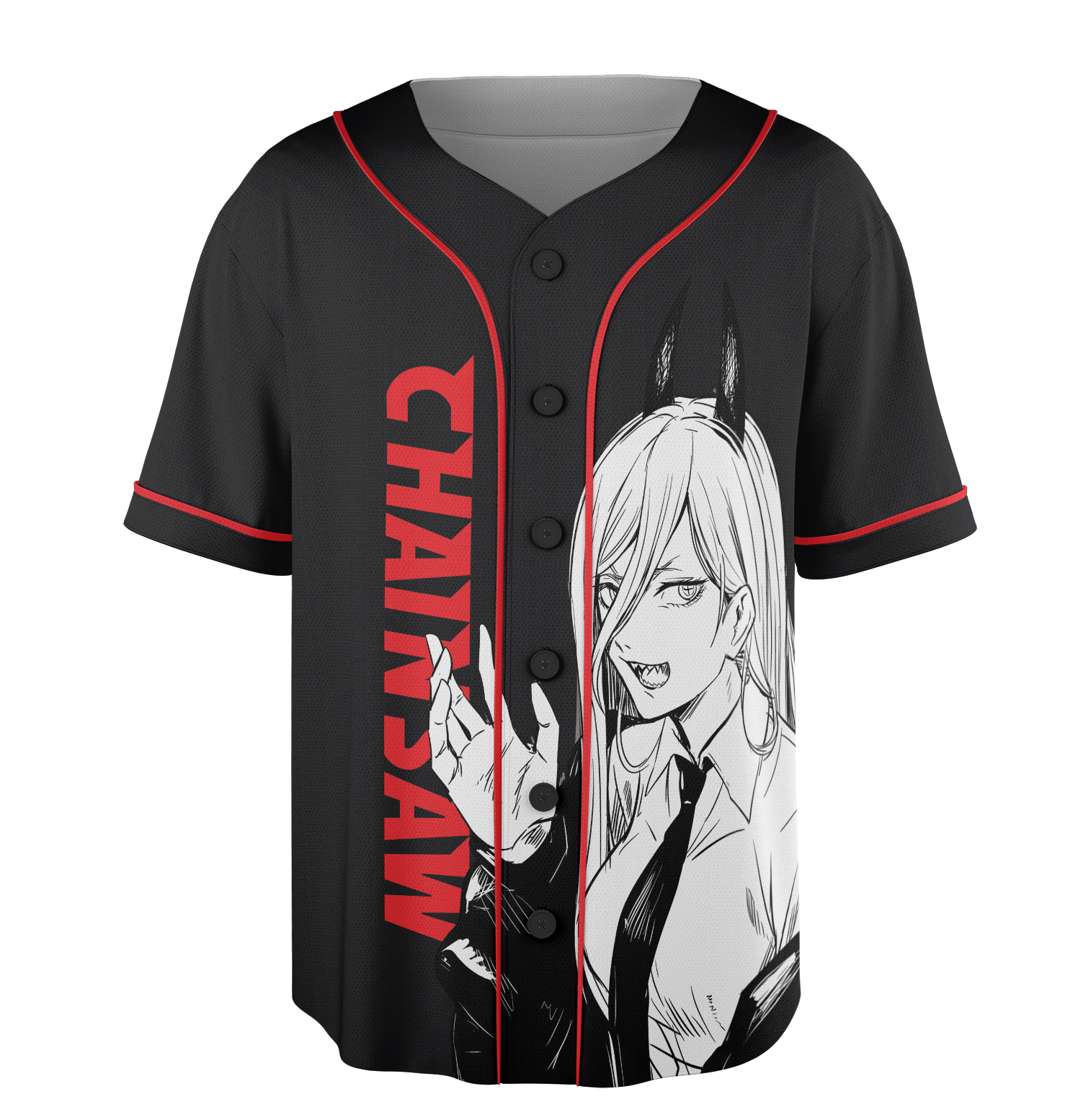 Senpai - Chainsaw Man Baseball Jersey, Anime Jersey - Image 3