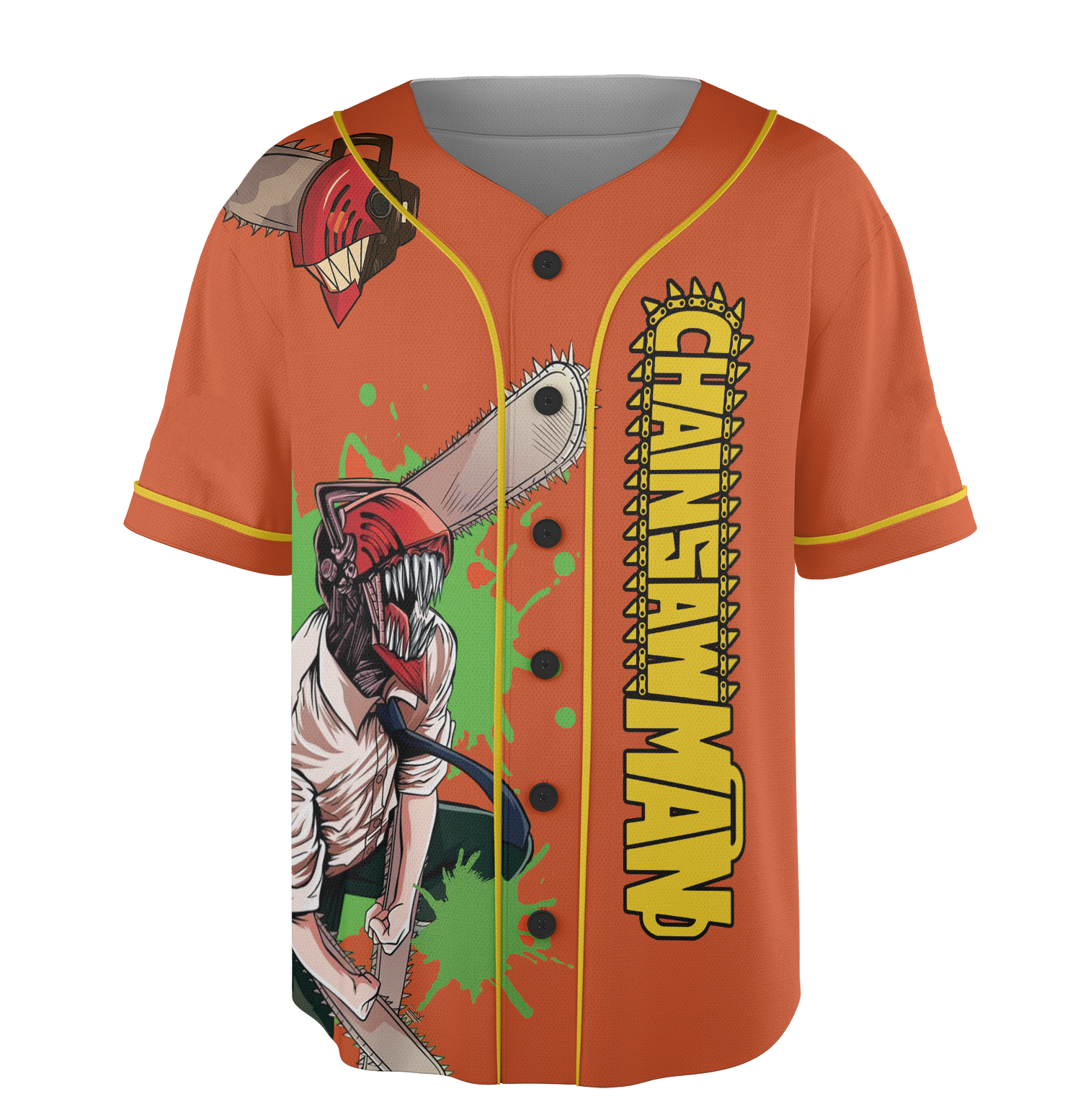 Chainsaw Man Baseball Jersey, Anime Jersey, Cool Anime - Image 3