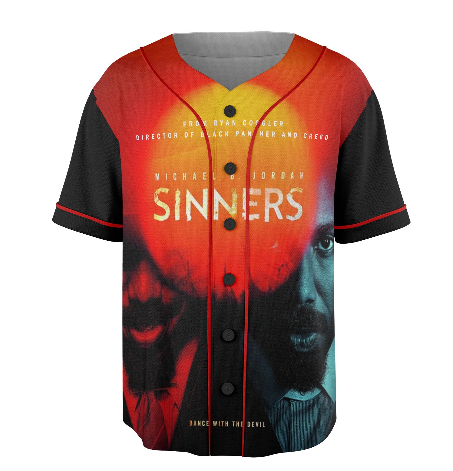 Funny Michael B. Jordan Sinners We Are All Sinners Only In Theaters 2025 Baseball Jersey - Image 3