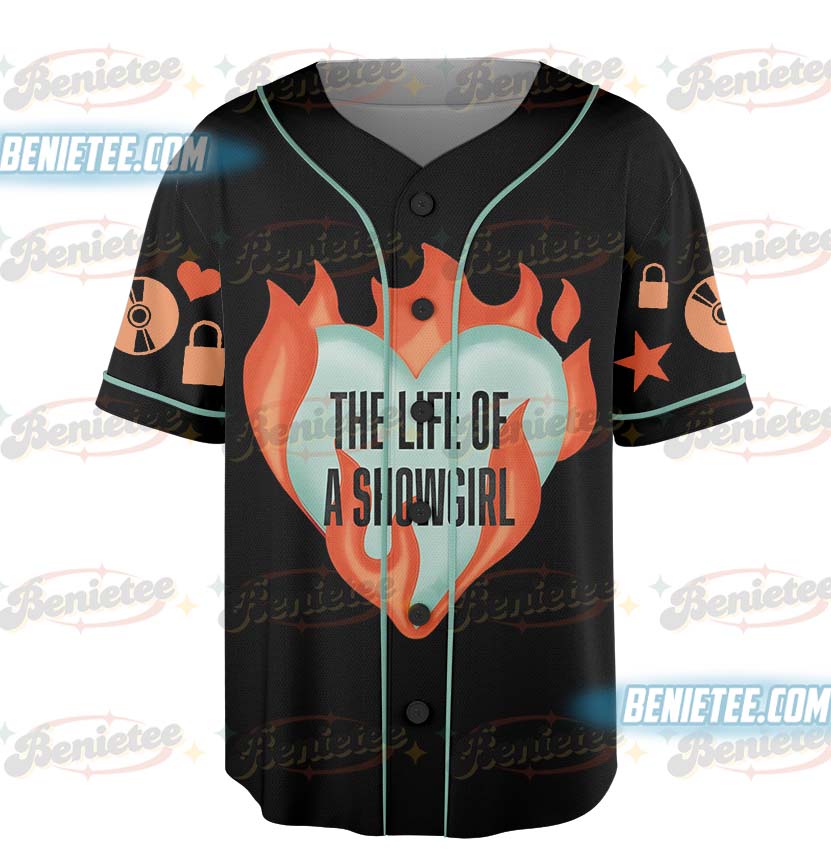 THE ORIGINAL Heart on Fire Jersey, Show Girl Baseball Jersey - Image 2