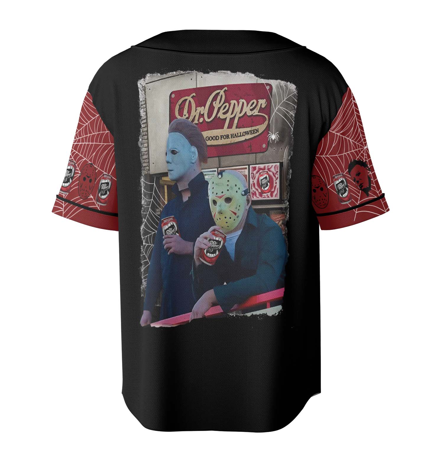 Halloween Horror Characters Jersey, 2025 Halloween, Horror Movie Halloween Sublimation, Scary Movie Shirt, Horror Jersey, Funny Halloween Baseball Jersey - Image 4