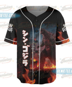 Alternative view of Godzilla Baseball Jersey, Halloween Movie