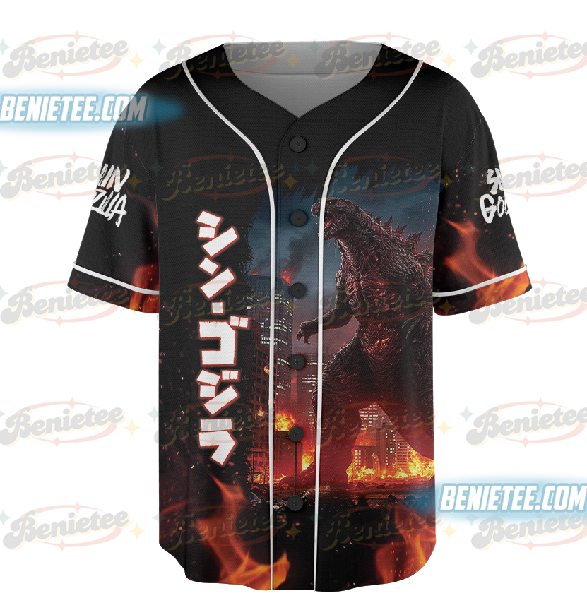 Godzilla Baseball Jersey, Halloween Movie - Image 2
