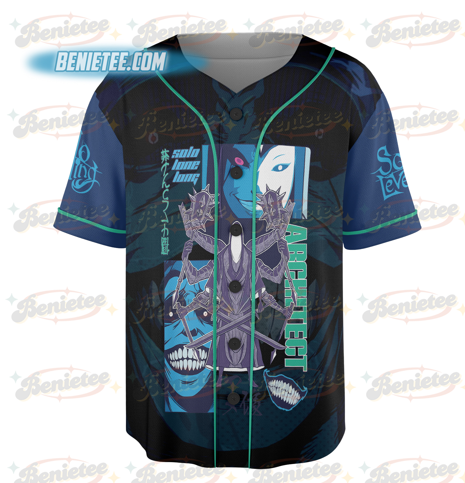 Statue of God Solo Leveling Streetwear Baseball Jersey - Image 3