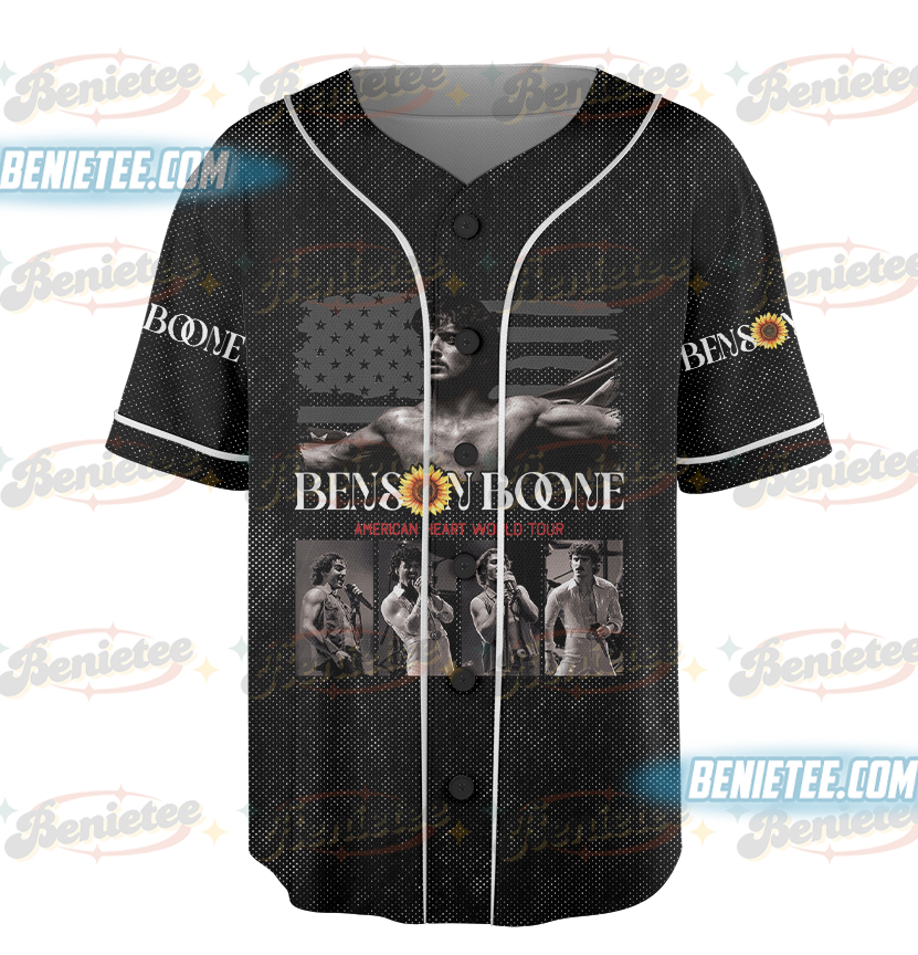 Benson Boone Vintage Shirt, Tour Album 2025 Concert Gift Unisex Baseball Jersey - Image 2