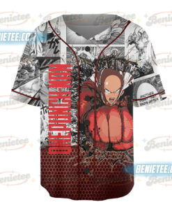 Alternative view of Saitama One Punch Man Sleeveless Baseball Jersey
