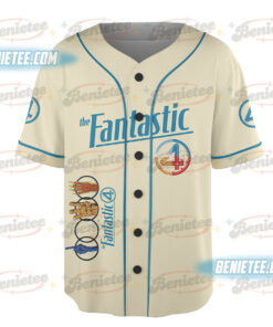 Alternative view of Fantastic Four First Steps Baseball Jersey, Fantastic Four marvel Studios Shirt