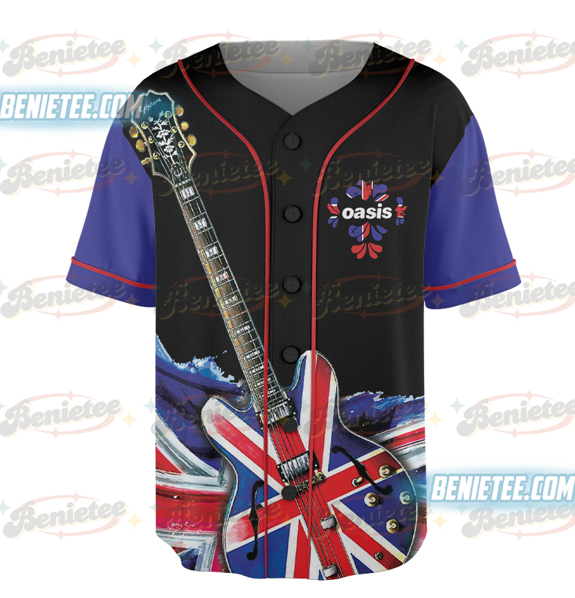 Oasis Live 2025 Tour Dont Look Back Is Angel 3D Baseball Jersey - Image 2