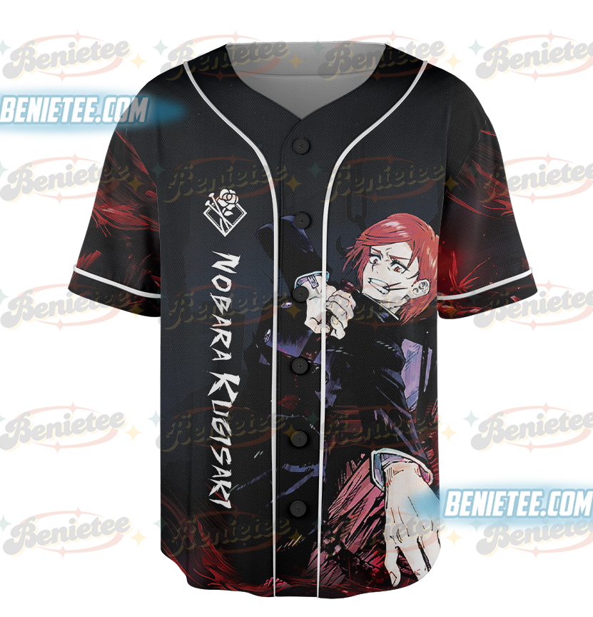 Jujutsu Kaisen Nobara Kugisaki Jersey Gojo Anime Manga Graphic Baseball Jersey - Image 2