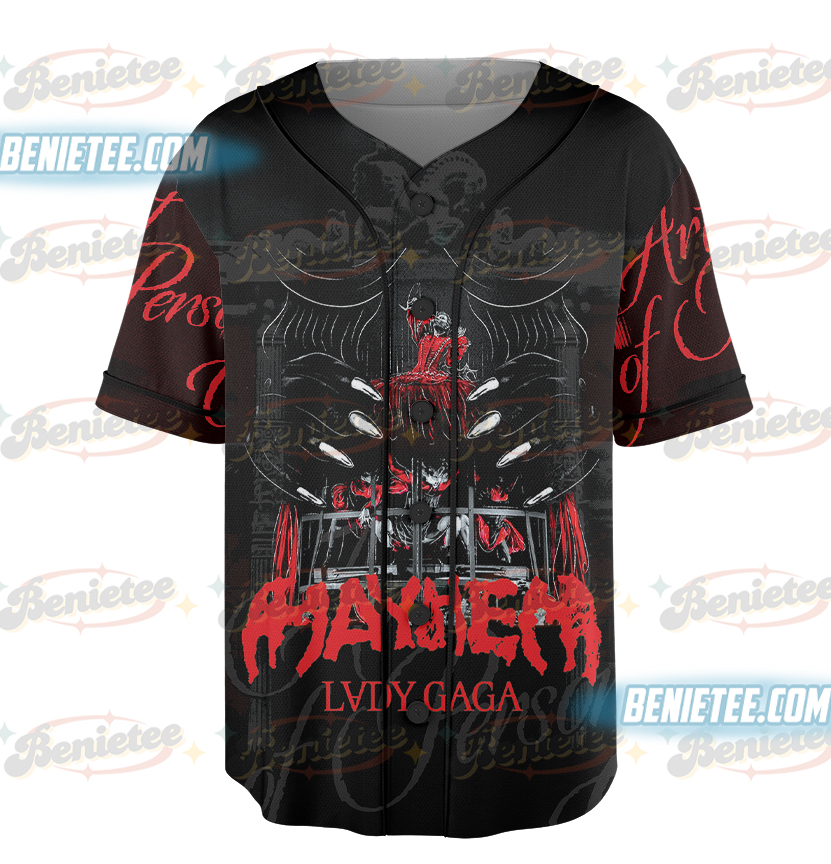 Mayhem Tour Baseball Jersey, Lady gaga Shirt, Pop Music Lover Jersey, Gift for Little Monster - Image 2