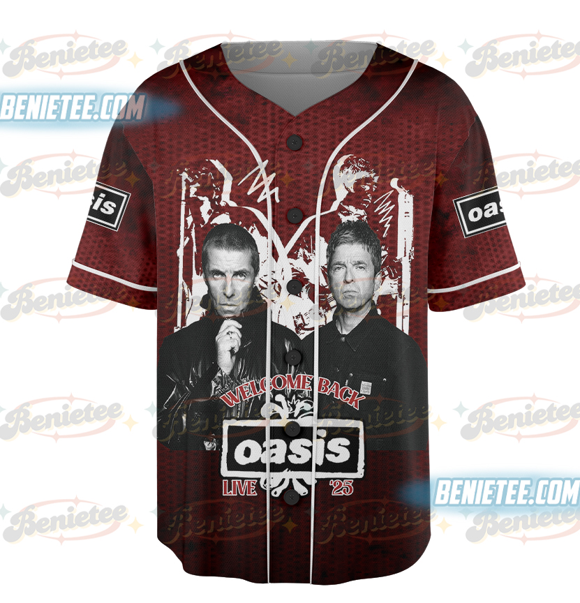 Live 2025 OASIS Comeback Memories Baseball Jersey - Image 2