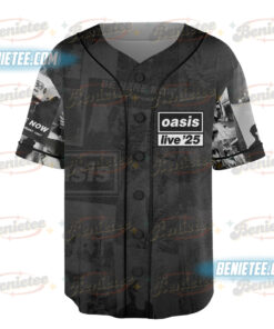 Alternative view of Oasis Live 25 World Tour Schedule Dates Two Sided Unisex Baseball Jersey