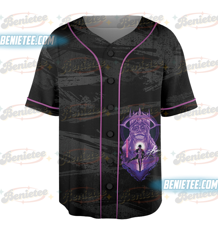 Anime Solo Leveling - Sung Jin Woo Jersey , Shadow Monarch , Statue of God , Igris , Manga Shirt - Image 2