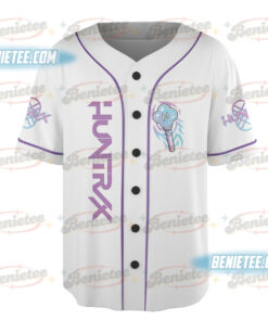 Alternative view of Huntrix Girls Kpop Demon Hunters White Jersey Shirt, K-pop Demon Hunters Shirt