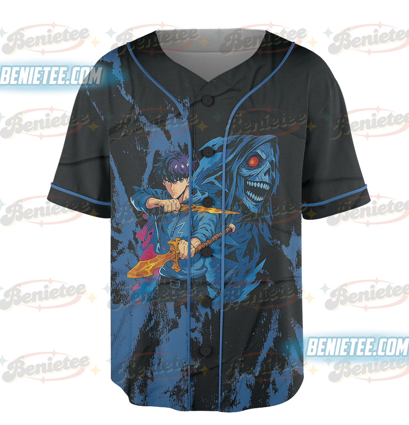 Sung Jinwoo Vintage Anime Shirt – Solo Leveling Tee for Fans, Anime Jersey - Image 2