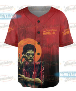 Alternative view of Michael Jackson Darkness Falls Across The Land Baseball Jersey