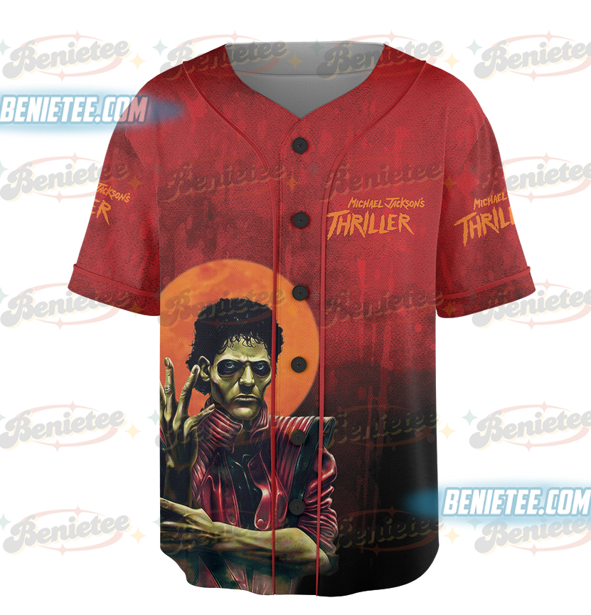 Michael Jackson Darkness Falls Across The Land Baseball Jersey - Image 2