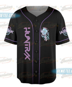 Alternative view of Huntrix Girls Kpop Demon Hunters Black Jersey Shirt, K-pop Demon Hunters Shirt