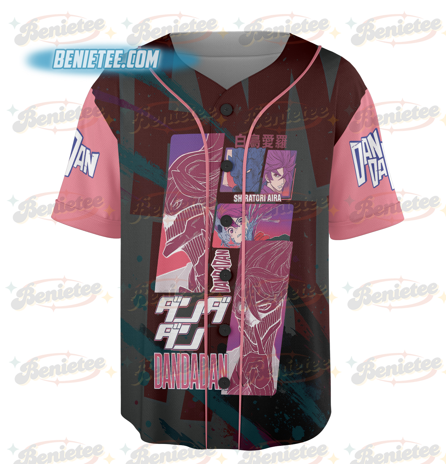 Shiratori Aira Dandadan Streetwear Jersey, Anime Baseball Jersey - Image 3