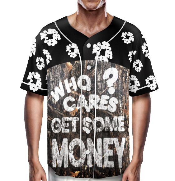 Who Cares Get Some Money Baseball Jersey, Funny Brand Jersey - Image 6