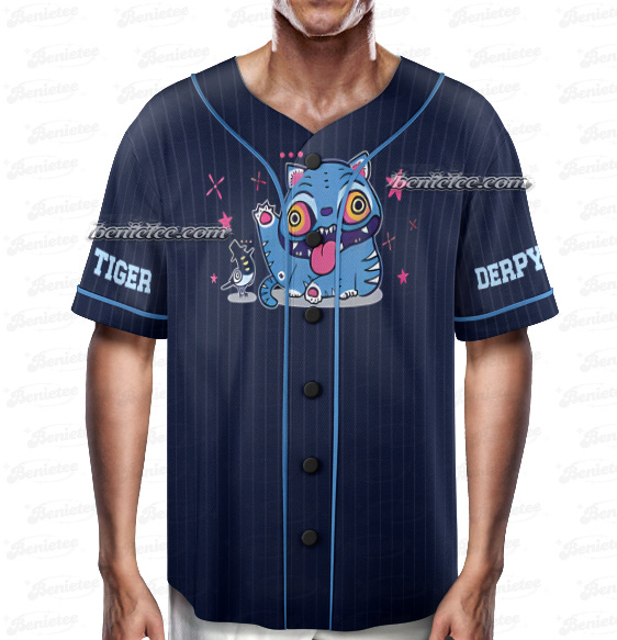 Kpop Derpy The Tiger Jersey, Demon Hunters Baseball Jersey, Kpop Demon Merch, The Tiger and The BirdShirt - Image 4