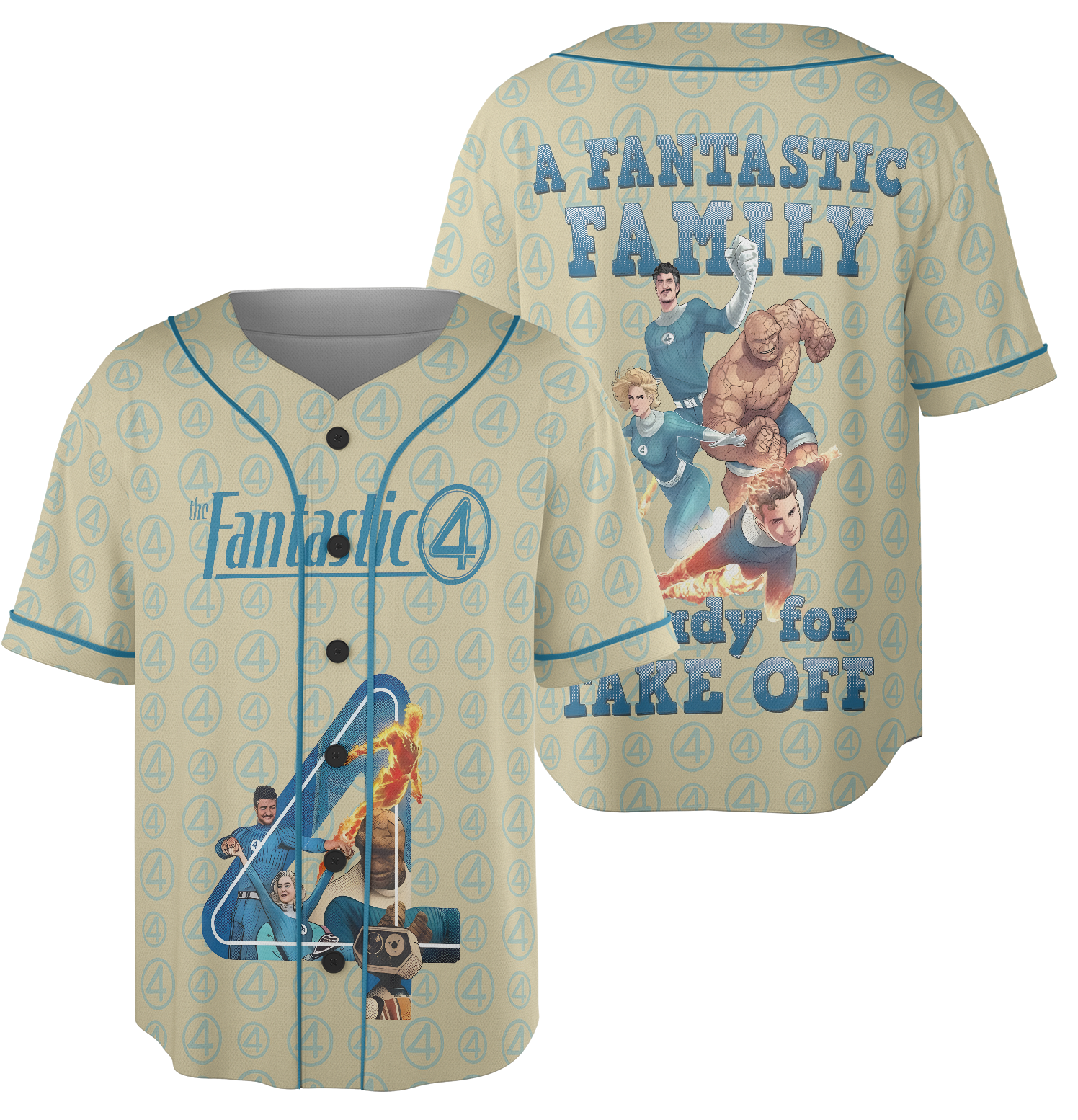 The Fantastic Four First Steps Unisex Baseball Jersey, Movie Jersey