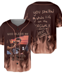 God Bless Me It's F*cken Summah Jersey, Summah Shirt, New trend Baseball Jersey, Jersey Shore Shirt, Movie Shirt, Funny Movie Quote Jersey