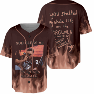 God Bless Me It's F*cken Summah Jersey, Summah Shirt, New trend Baseball Jersey, Jersey Shore Shirt, Movie Shirt, Funny Movie Quote Jersey