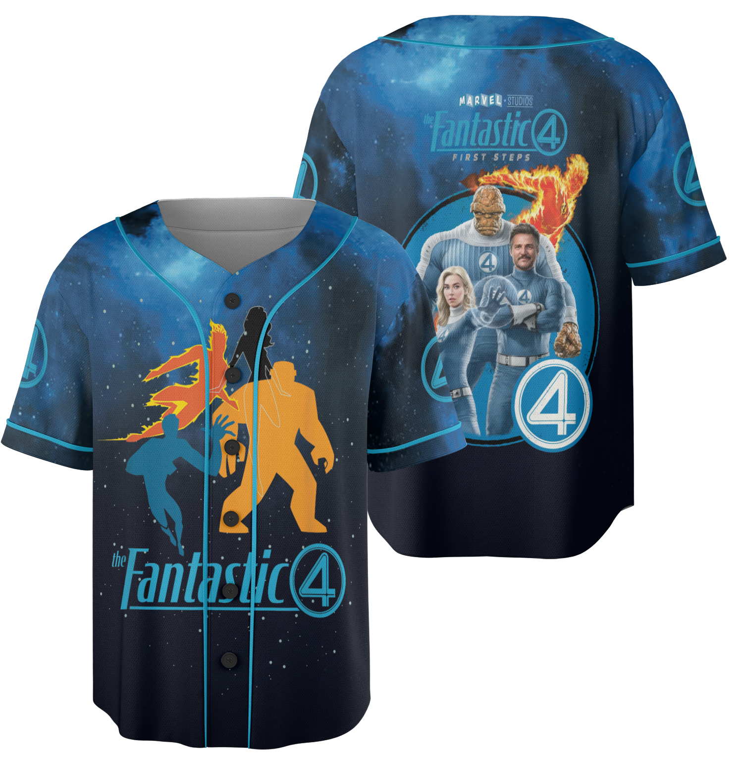 The Fantastic Four First Steps Unisex Baseball Jersey, Movie Jersey